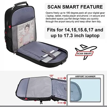 LOVEVOOK Travel Backpack with Anti-Theft and USB Charging