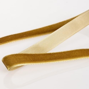 YASEO Golden Brown Velvet Ribbon for Crafts and Gifts