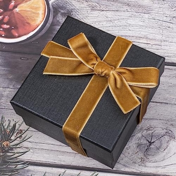 YASEO Golden Brown Velvet Ribbon for Crafts and Gifts