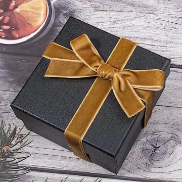 YASEO Golden Brown Velvet Ribbon for Crafts and Gifts