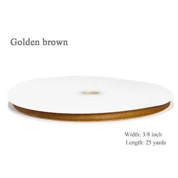 YASEO Golden Brown Velvet Ribbon for Crafts and Gifts