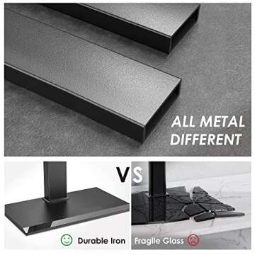 FITUEYES Iron Base Floor TV Stand with 60 Degree Swivel Universal TV Stand for 26-65 inch TVs up to 88lbs Tall TV Stand with Height Adjustable Mount Corner TV Stand with Wire Management