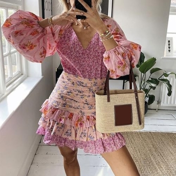 Stylish Women Boho Long Sleeve Floral Dress for All Occasions
