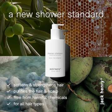 Jack Henry Cleanse + Men Coconut Shampoo for Healthy Hair
