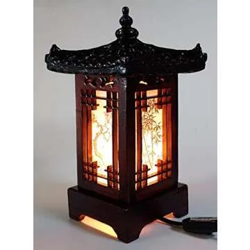 Elegant Artisan Korean Pagoda Lamp for Your Unique Decor