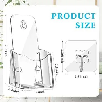 10 Pieces Acrylic Brochure Holders 4 Inches Wide Pamphlet Display Stand Clear Acrylic Pamphlet Holde...