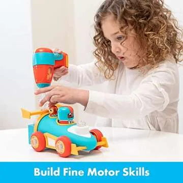 Educational Insights Design & Drill Bolt Buddies Race Car Toy, Take Apart Toy with Electric Drill Toy, STEM Toy, Gift for Boys & Girls, Ages 3+