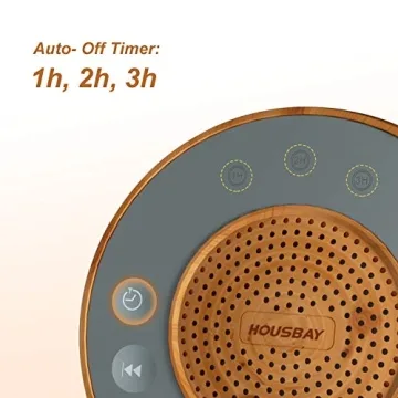 Housbay White Noise Machine with 31 Soothing Sounds, Wood Grain