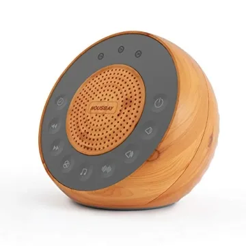 Housbay White Noise Machine with 31 Soothing Sounds, Wood Grain