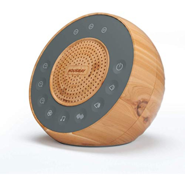 Housbay White Noise Machine with 31 Soothing Sounds, Wood Grain