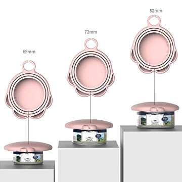 CUITIBI Dog Food Can Lids,Pet Food Spoon for Cat and Dog, Can Opener Set with Can Cover, Cat Food Lids and Food Spoon,Manual Can Opener(White)