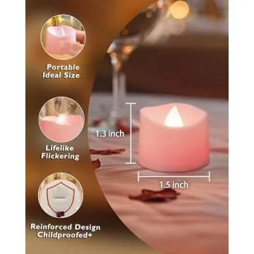 Durable Homemory Pink Tea Lights for Every Occasion