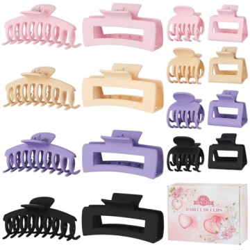 16 Pcs Nonslip Banana Clips for Women - Stylish, Strong Hold Hair Accessories