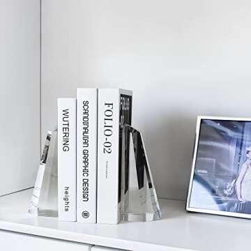 Stylish Kitcom Handmade Crystal Bookends for Home or Office