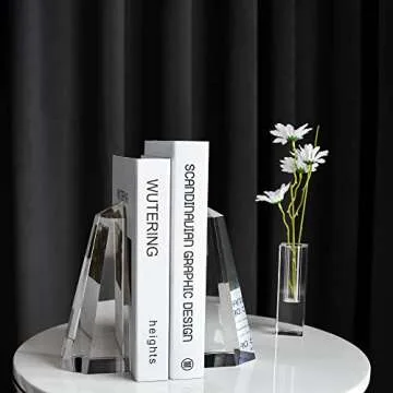 Stylish Kitcom Handmade Crystal Bookends for Home or Office