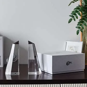 Stylish Kitcom Handmade Crystal Bookends for Home or Office