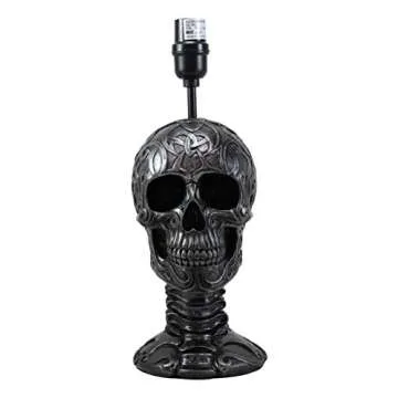 Celtic Knotwork Skull Table Lamp Gothic Decor Accent
