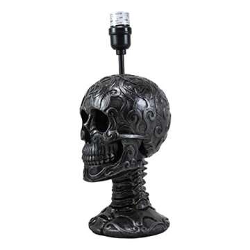 Celtic Knotwork Skull Table Lamp Gothic Decor Accent