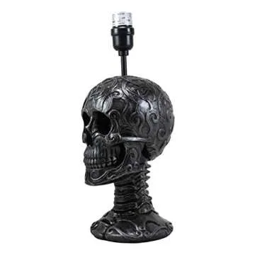 Celtic Knotwork Skull Table Lamp Gothic Decor Accent