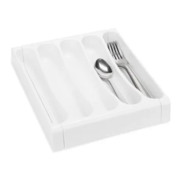 Camco Adjustable Cutlery Tray - Perfect for RV and Compact Kitchens