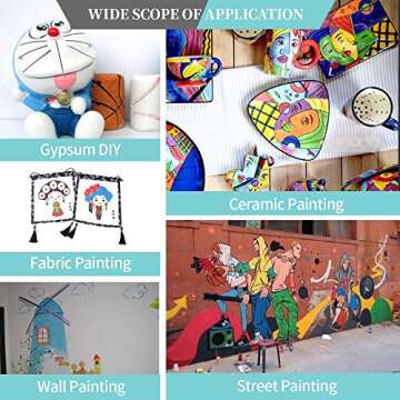 DerBlue 5pcs Stainless Steel Artists Palette Knife Set,Spatula Palette Knife Painting Mixing Scraper,Thin and Flexible Art Tools for Oil Painting, Acrylic Mixing, Etc.