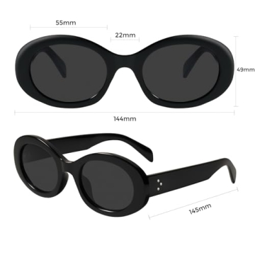 mosanana Oval Retro Sunglasses for Women Stylish UV Protection