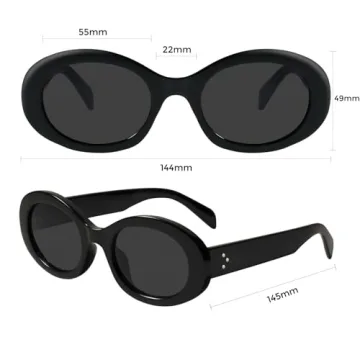 mosanana Oval Retro Sunglasses for Women Stylish UV Protection