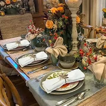 KESOTE Fall Napkin Rings Set of 6 for Elegant Dining