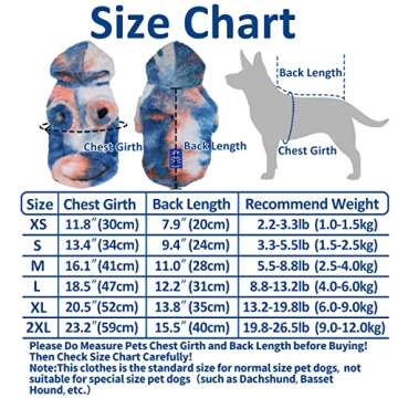 MESHEEN Dogs Sweaters Hoodie Tie Dye Premium Pullover Hoodie for Small Dogs