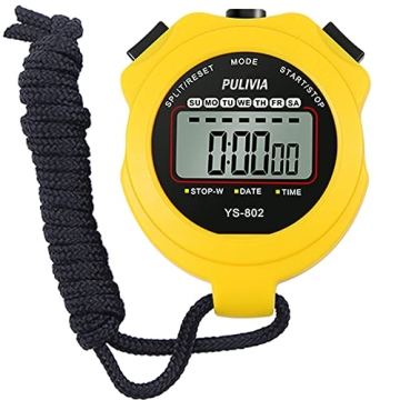 PULIVIA Sports Stopwatch Timer - Single Lap Split Digital Stopwatch for Coaches