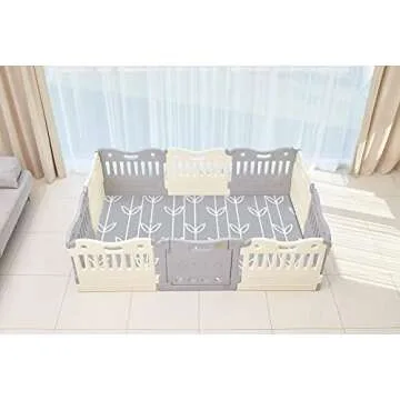 Baby Care Play Mat Funzone Play Pen - Extra Large Baby Play Yard - Play Pen for Baby - Safe with Dou...