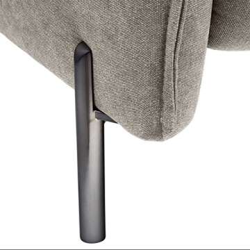 Amazon Brand – Rivet Cyprus Mid-Century Modern Sofa Couch, 88"W, Light Grey