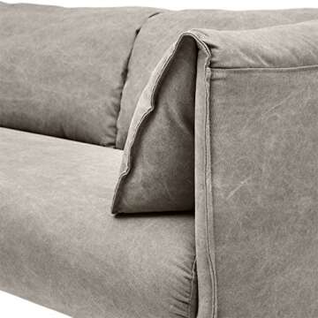 Amazon Brand – Rivet Cyprus Mid-Century Modern Sofa Couch, 88"W, Light Grey