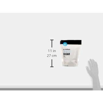 Amazon Brand - Happy Belly White Pure Cane Sugar Granulated, 4 pound (Pack of 1)