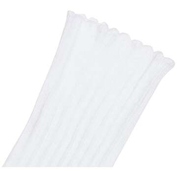 HUE Women's Scalloped Pointelle Crew Socks - 3 Pairs