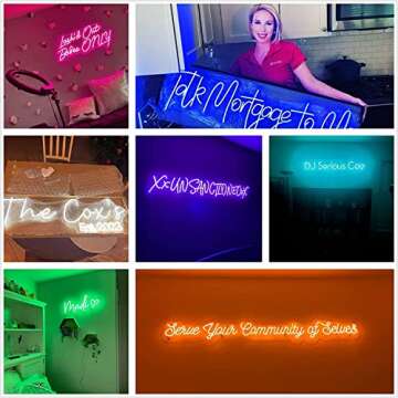 Custom Neon Signs, Personalized Led Neon Lights Sign,Neon Sign Customizable for Wall Decor Wedding Birthday Party Bedroom Bar Shop Name Logo Lights (Optional 10" to 60")