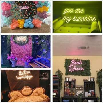 Custom Neon Signs, Personalized Led Neon Lights Sign,Neon Sign Customizable for Wall Decor Wedding Birthday Party Bedroom Bar Shop Name Logo Lights (Optional 10" to 60")
