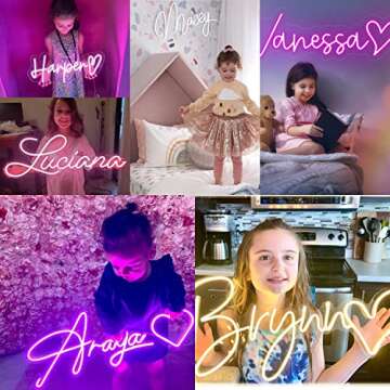 Custom Neon Signs, Personalized Led Neon Lights Sign,Neon Sign Customizable for Wall Decor Wedding Birthday Party Bedroom Bar Shop Name Logo Lights (Optional 10" to 60")