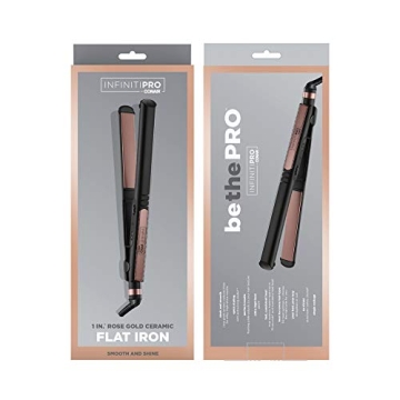 Conair Infinitipro Rose Gold Flat Iron for All Hair Types