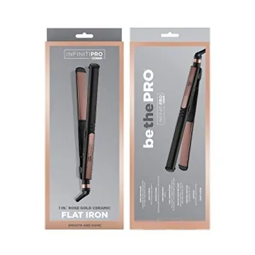 Conair Infinitipro Rose Gold Flat Iron for All Hair Types