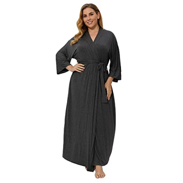 Women's Long Kimono Robes - Luxurious Soft Dressing Gown for Every Occasion