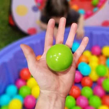 BalanceFrom Fitness Crush Proof Play Pit Balls with Reusable Mesh Storage Bag for Playpens, Bounce Houses, and Kiddie Pools, Multicolor