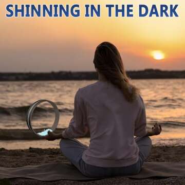 10 inch Ocean Drum with built in Night Shining Beads. Musical Instrument, Percussion, Sea Wave Drum for Meditation and Relaxation, Wave Bead Hand Drum, Sea Drum with Drum Bag,Luminous Beads