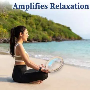 10 inch Ocean Drum with built in Night Shining Beads. Musical Instrument, Percussion, Sea Wave Drum for Meditation and Relaxation, Wave Bead Hand Drum, Sea Drum with Drum Bag,Luminous Beads