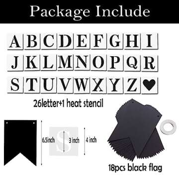 YUNSHANGMO DIY Black Custom Banner Kit for Personalized Celebrations