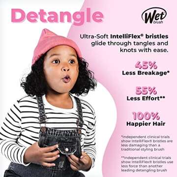 Wet Brush Original Detangler Hair Brush, Arctic Blue - All Hair Types - Ultra-Soft IntelliFlex Detangler Bristles Glide Through Tangles with Ease - Pain-Free Comb for Men & Women