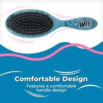 Wet Brush Original Detangler Hair Brush, Arctic Blue - All Hair Types - Ultra-Soft IntelliFlex Detangler Bristles Glide Through Tangles with Ease - Pain-Free Comb for Men & Women