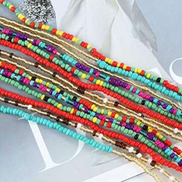 Dresbe Boho Multicolored Beaded Belly Waist Chain