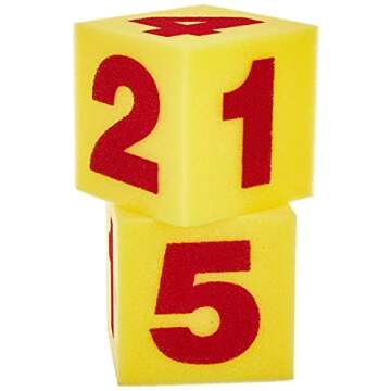 Learning Resources Giant Soft Cubes - Numerals for Fun Math Learning