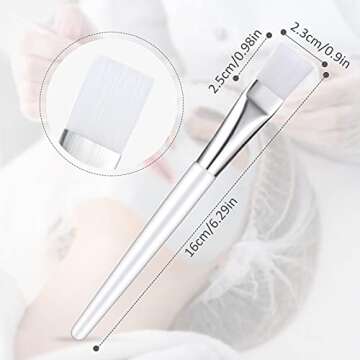 24 Pieces Facial Brush Face Brush Cosmetic Makeup Brushes Tools for Facial Eye Application and DIY Needs (White)